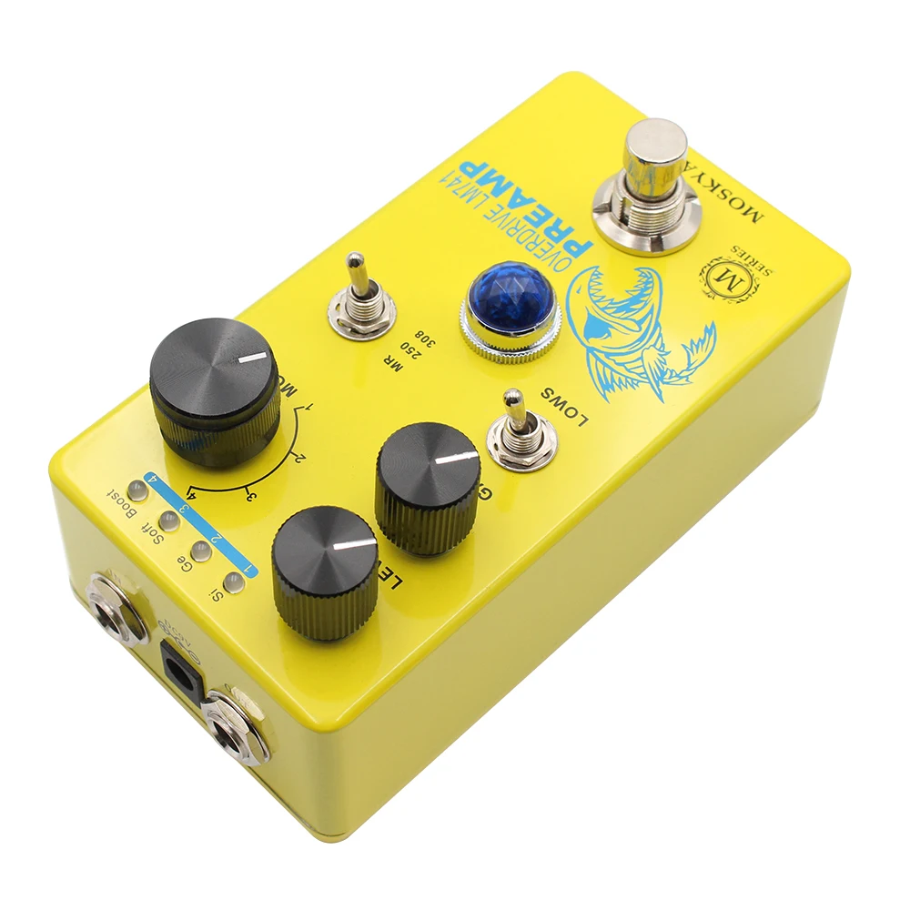 New Preamp Aluminum Alloy Guitar Effects Pedal Board Distortion Overdrive Electric Guitar Pedals 4 Modes Button for Guitar Bass