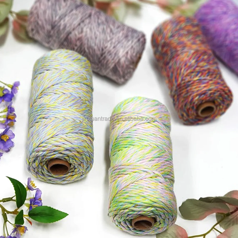 Сделай Сам искусство специальные смешанные одиночные твист Макраме Шнуры 4 мм ткацкие струны и веревки для макраме