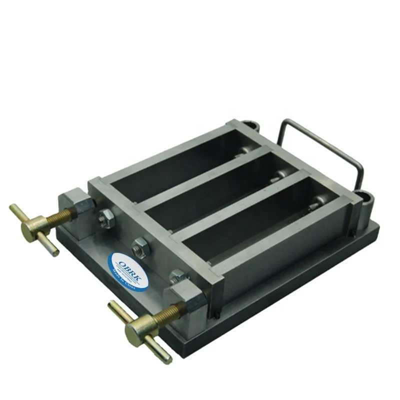 Concrete Three gang prism mould for Lab Mortar Plastic Test Molds Concrete test Mould