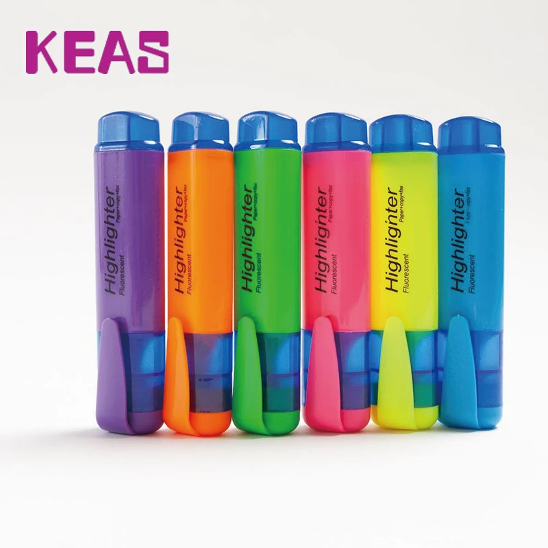 Оптовая Продажа с фабрики KEAS цветные моющиеся чернильные маркеры школьные Флуоресцентные Ручки для заметок