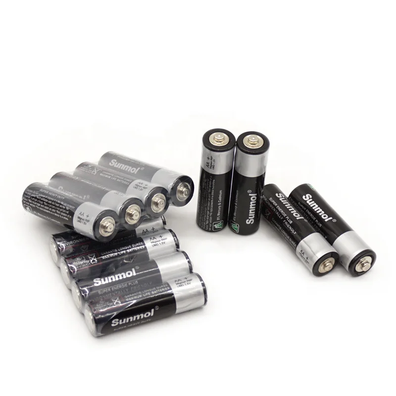 SUNMOL Factory Price 1.5V R6 UM3 R03 AAA 1.5v Portable Primary Battery Batteries Led Strip Lamp With Carbon Zinc Cell Battery