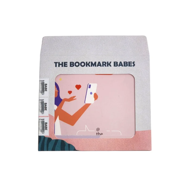 Customized Logo and Design Mini Paper Packaging Envelope with Plastic Window for Packaging