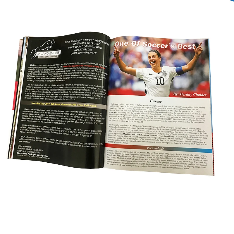 Wholesale Cheap price fashion print magazine with high quality