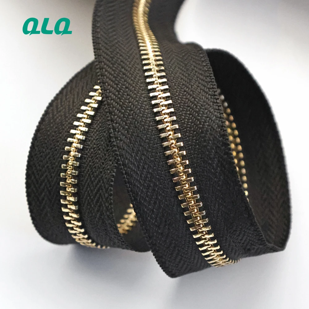 Factory Cheap Custom 3# 5# 8# 10# Brass Aluminum Zipper Metal Zip Cierre for Hoodies\/Jeans\/Jackets\/Handbag