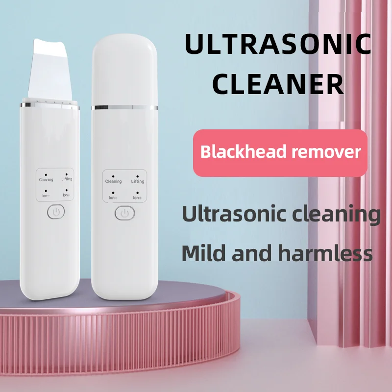 Custom Logo Home Us Ultrasonic Face Skin Care Spatula Blackhead Remover Leather Shovel Acial Cleaner Ultrasonic Skin Scrubber