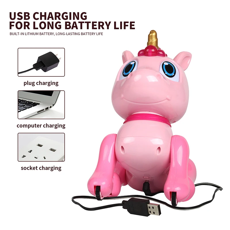 New Arrivals Pink Horse Smart RC Robot Toys Kids Interactive Intelligent Remote Control Animal Robot 2.4G Radio Control Toys