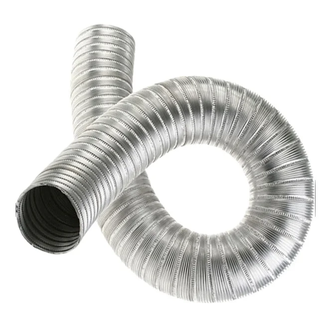 HVAC 25ft Air Intake Helix Pipe Exhaust Inline Fan Filter CFM Flexible Clothe Dryer Vent Hose Aluminum Duct