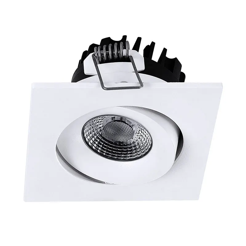 China Factory Adjustable Angle Recessed Ceiling Light Square Panel LED Downlight