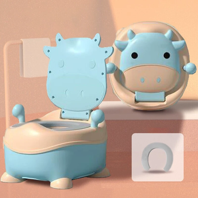 Other Baby Supplies Kids Bathroom Partitions  Baby Toilet Orinal Portatil Cute Calf Shape Plastic Children Toilet Seat