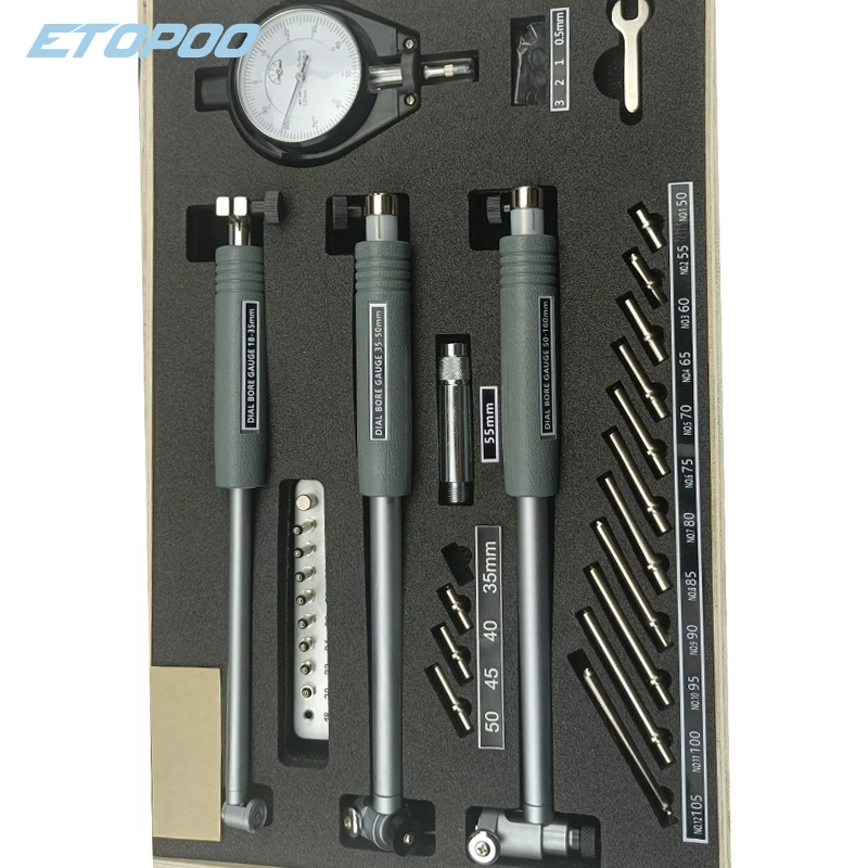 Dial Bore Gauge 18-160mm 0 01mm Center Ring Micrometer Gauges Measuring Tools dial gauge OEM Origin Range Reading