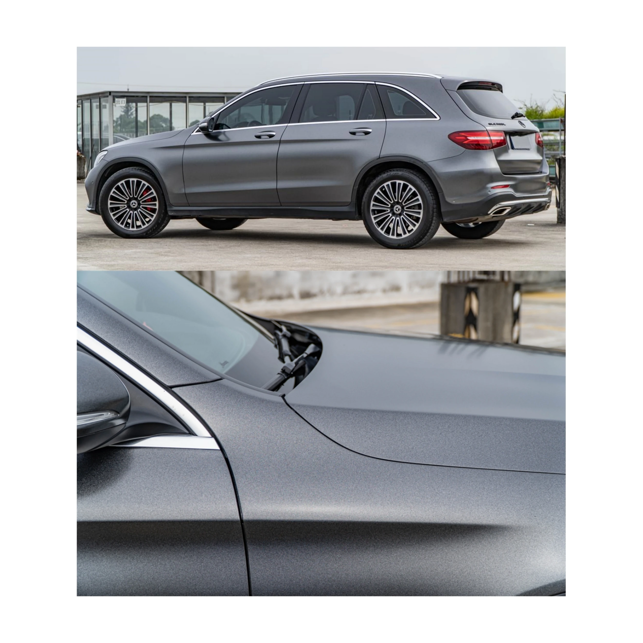 Auto Wraps Gray Matte Metallic Car Body Color Changing Wrapping Vinyl Film