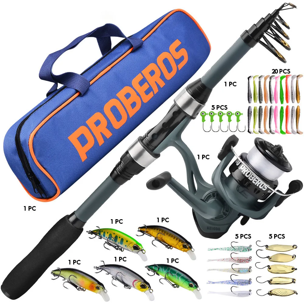 Custom Full Set Portable Travel Kit Spinning Reel Freshman Travel Fishing Rod And Reel Combo Set With Case