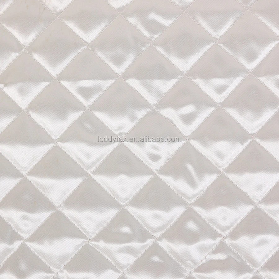 polyester diamond quilted satin fabric