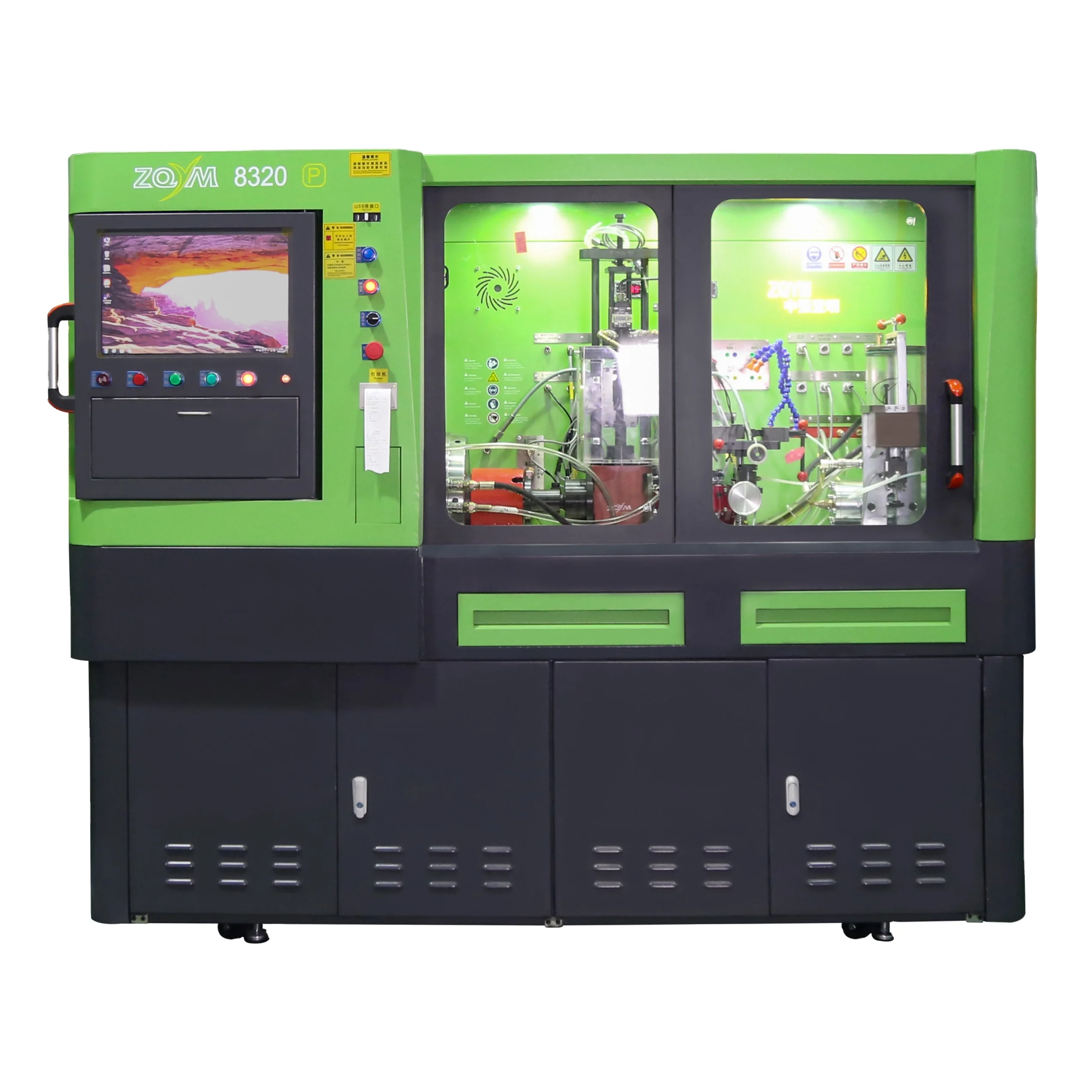 ZQYM 8320P common rail test bench for Bosch Cummins Scania Denso Delphi volvo Cat Siemens VDO detroit diesel fuel injector test