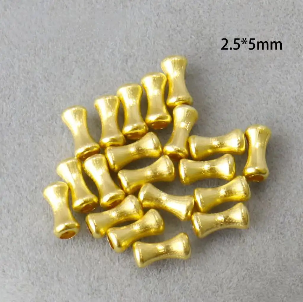 18K Gold Beads for Jewelry Making Spacer DIY Pearl Accessories Component Findings