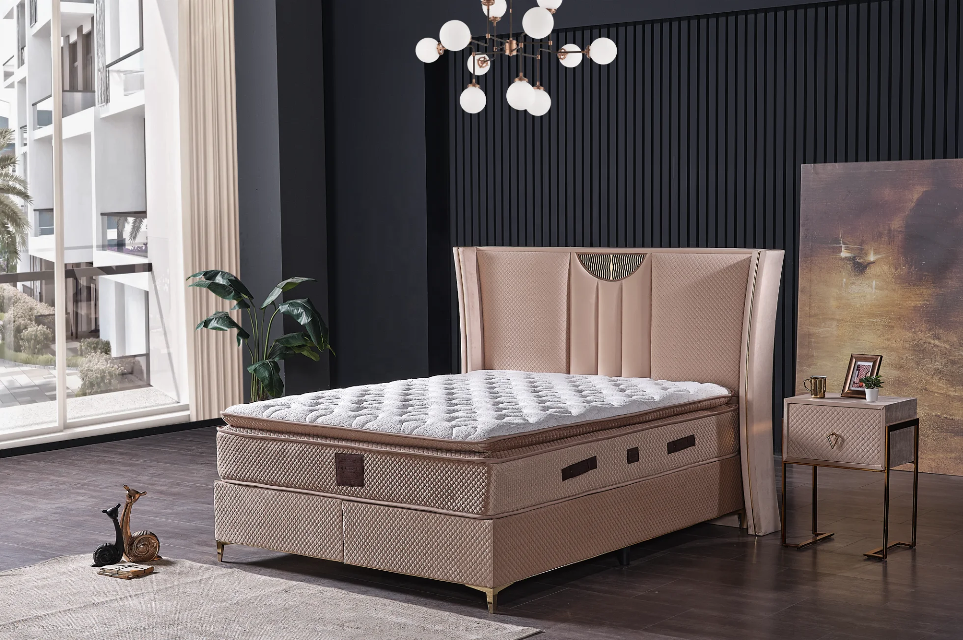 Hot Sale Soft Bed Modern Upholstered Fabric Bed Single Double King Size Bedroom Furniture