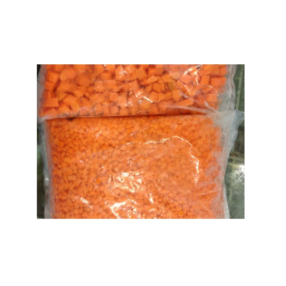 IQF Natural Freezing Vegetables Frozen Blanched Slice Cut Carrot