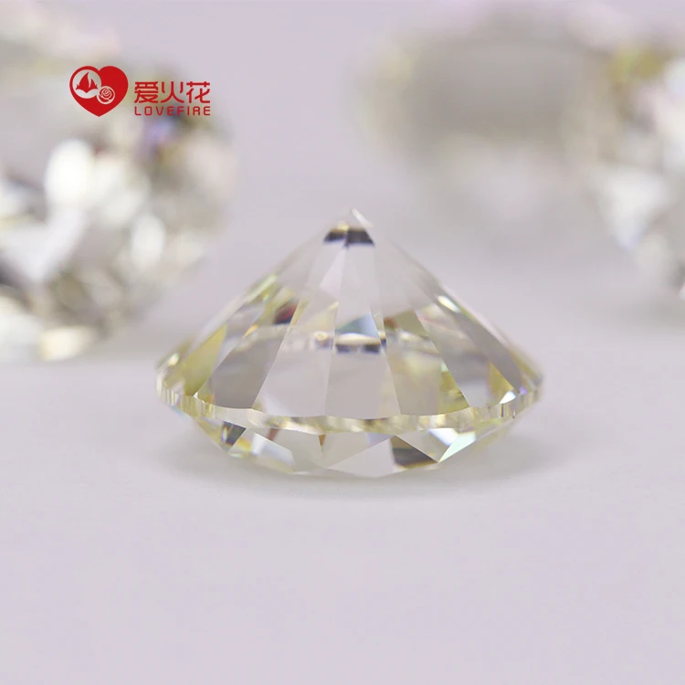 GH color vvs synthetic lab created moissanite stone loose round cut gra moissanite