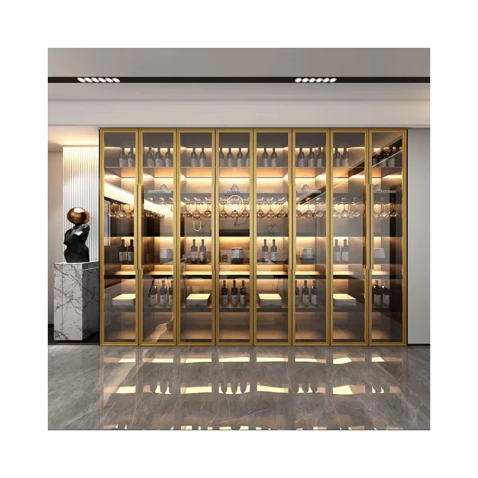 Aluminum sliding glass door wardrobe walk in closet cabinet bedroom custom wardrobe closet Bedroom Closet Door