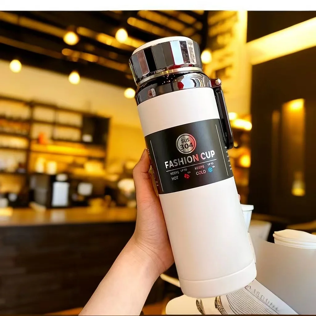 new product new gift item Stainless steel wall thermo time marker reminder with led temperature display vacuum flask smart water