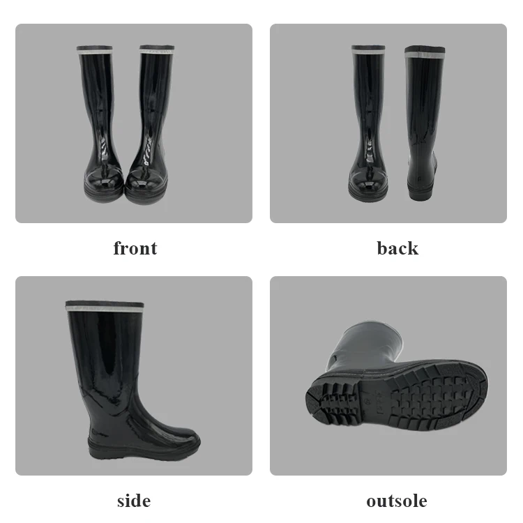 LZYZ Wholesale Custom Safety Gumboots Safety Rain Boot Waterproof Suitable For Construction Sites Farmland or Factory