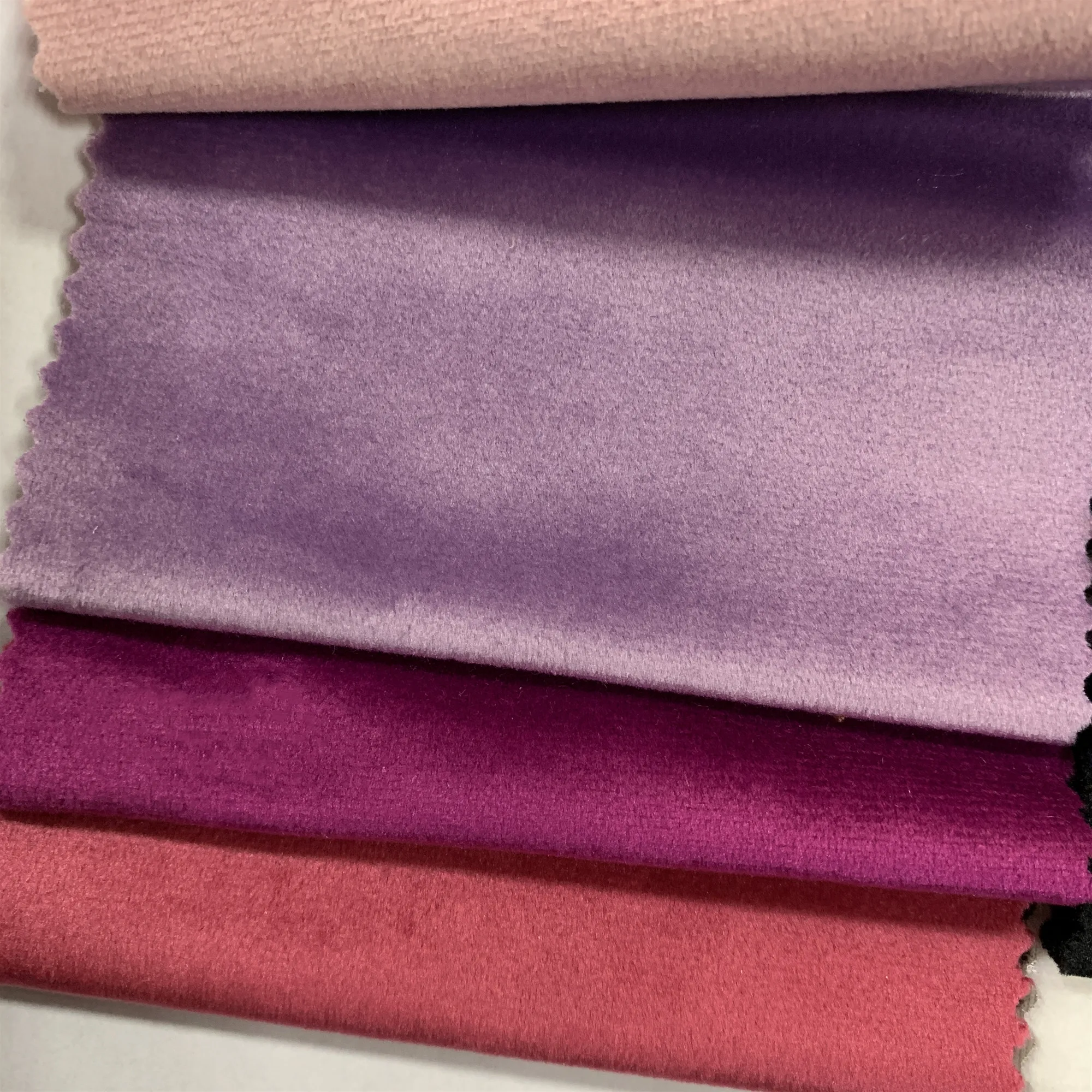 Wholesale 150cm wide polyester not stretch velvet stock fabric for sofa