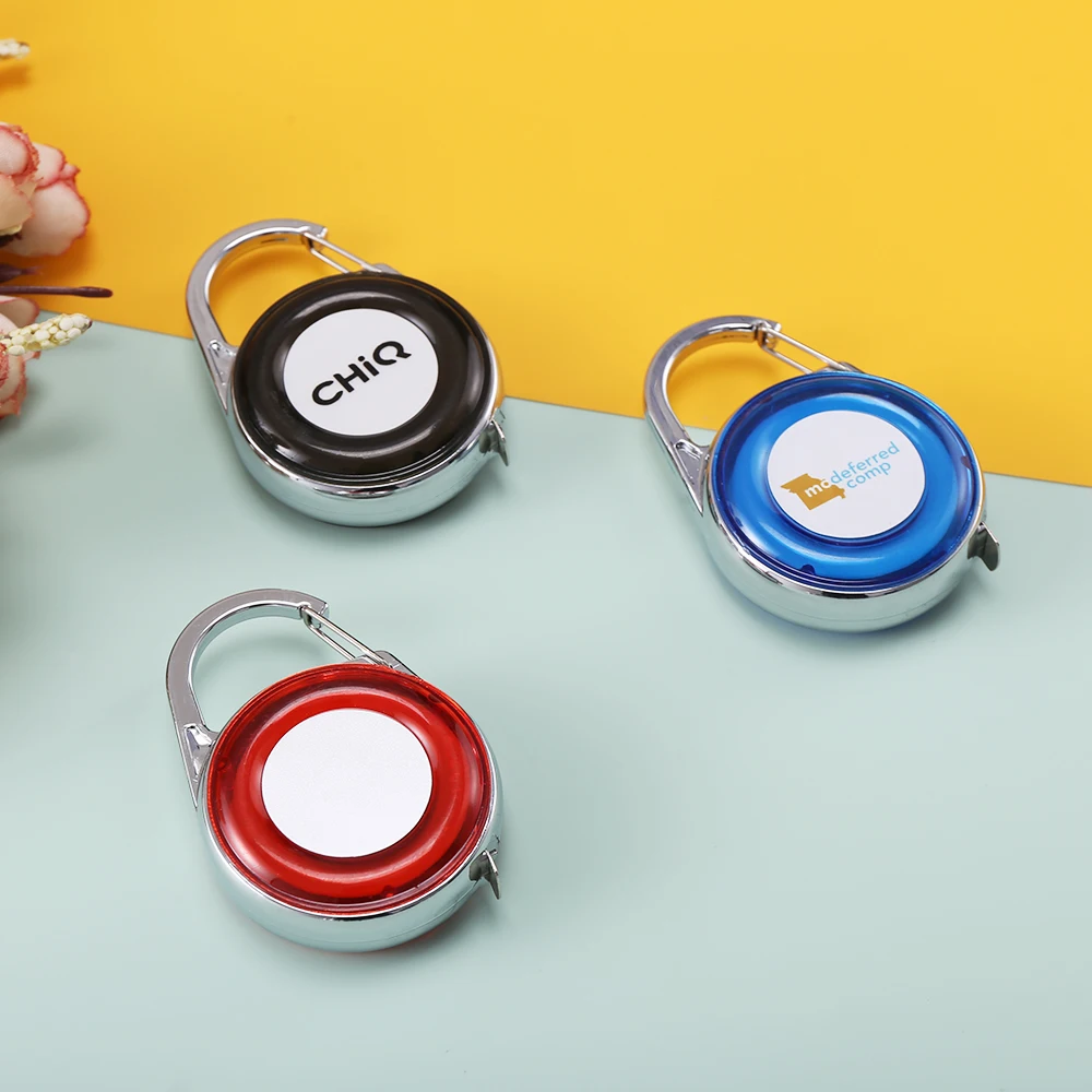 Portable Customized Lightweight Easy to Carry 2M/6FT Steel Tape Meter Gift Tape Measure with Carabiner