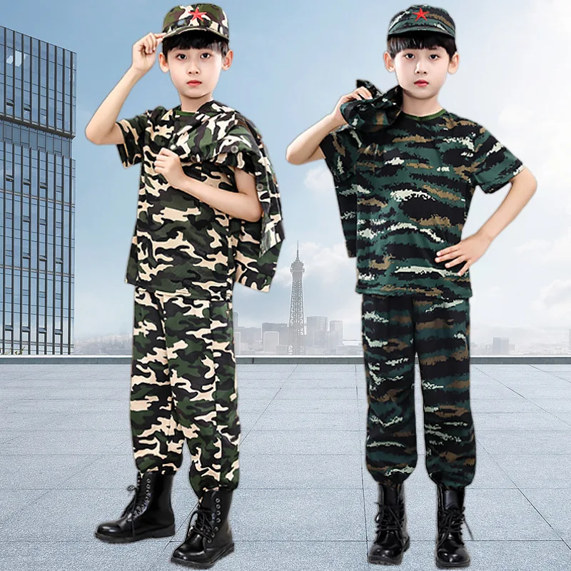 Hot Sale New Halloween Dress Up Police Pretend Play Set Kids Aemy Costume For Boys And Girls