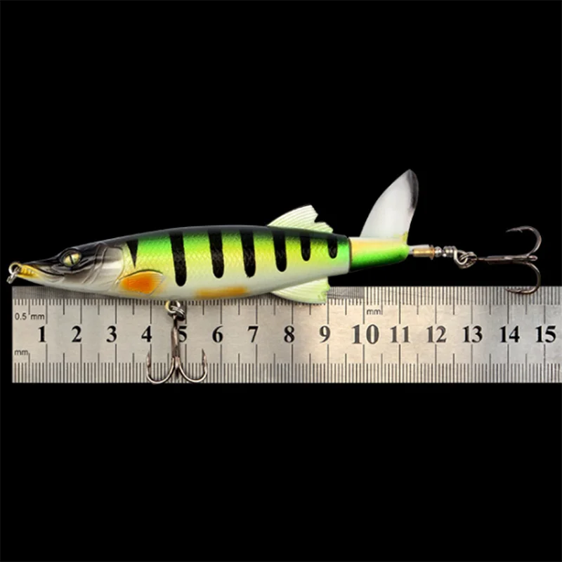 New 13cm 16g 8 colors bass top water hard Tractor propeller bait pencil popper swim crocodile fishing lure
