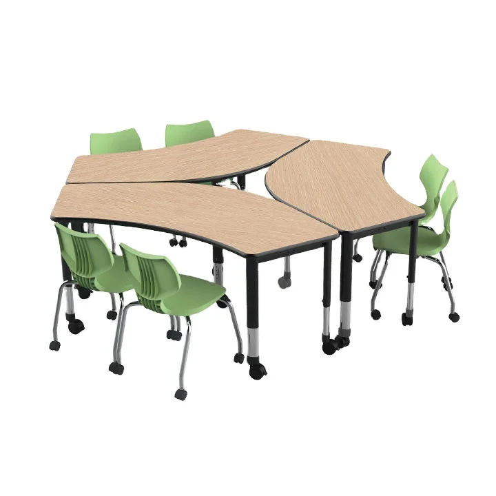 School Student Study Desks and Chairs Set, Children School Furniture School Sets Commercial Furniture Office Building Modern
