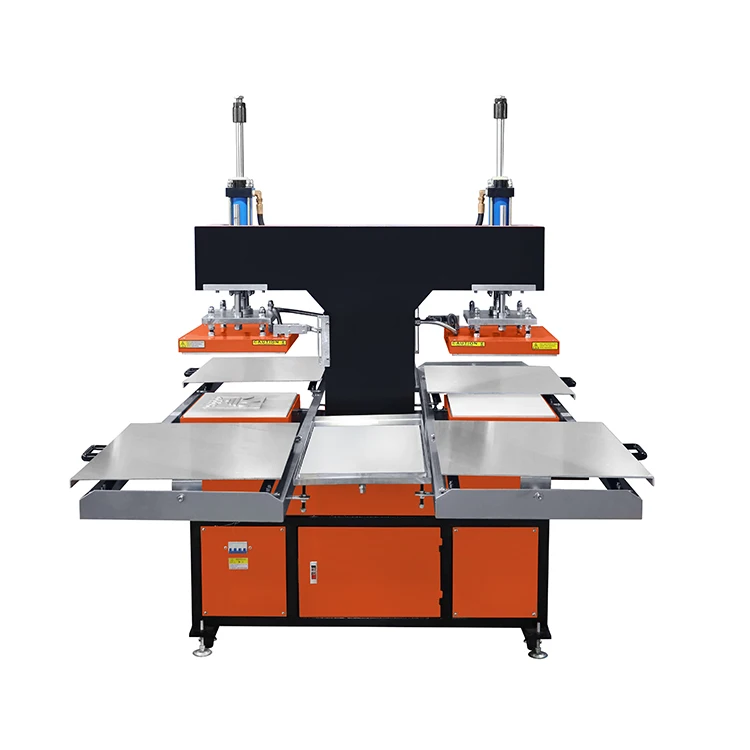 Hydraulic semi automatic garment silicone dispensing fabric digital hot embossing machine for t-shirts