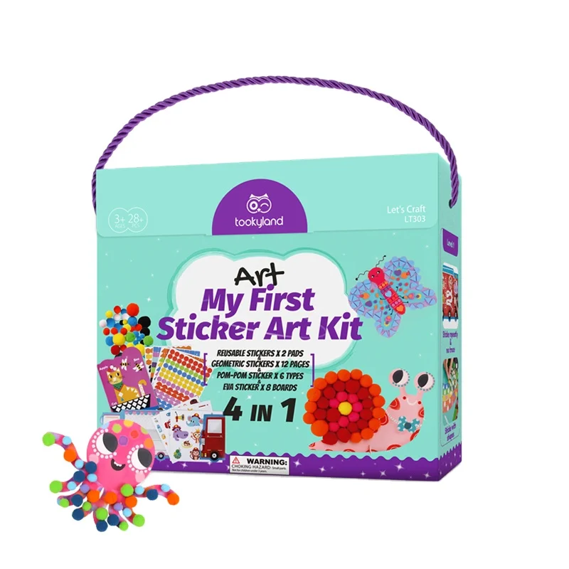 DIY Craft Kit Animal EVA Reusable 3D Sticker Handmade Art Gift Box Creative Preschool Gift for Kids