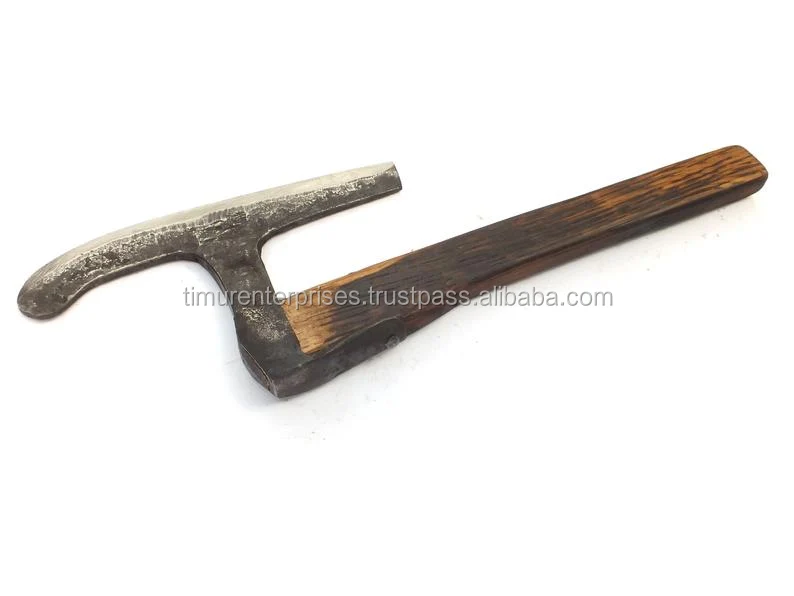 
Kitchen AXE or Woodworking AXE with Leather Sheath (Small Viking Broad AXE) 