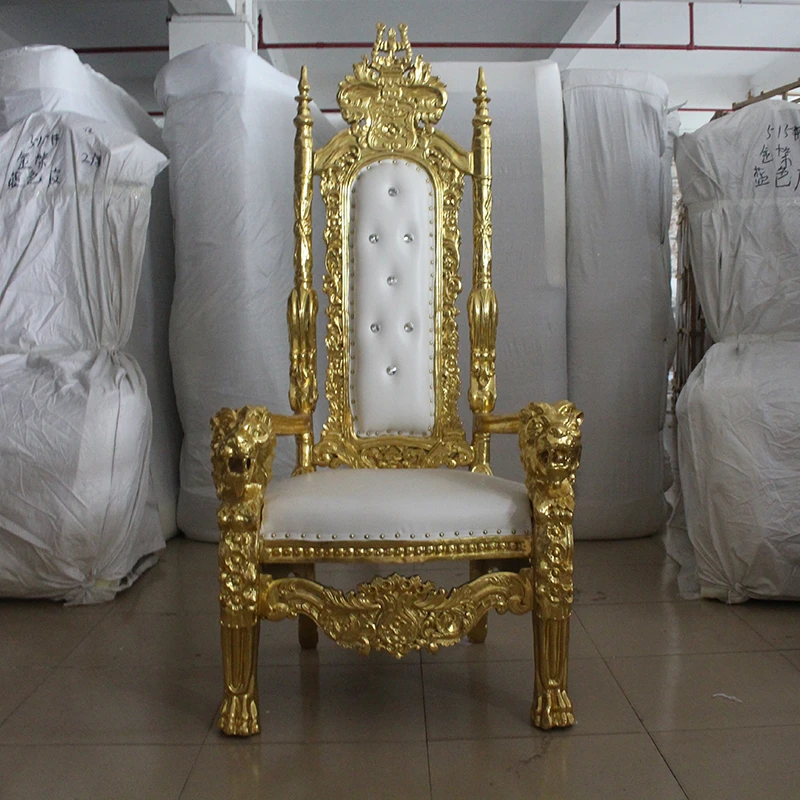 
cheap modern hot sale high back party wedding luxury royal king and queen crystal throne chair 