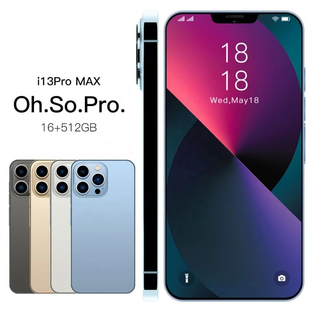 I13pro max смартфон с 5 5-дюймовым дисплеем ОЗУ 12 Гб ПЗУ 6 7 ГБ Android 512