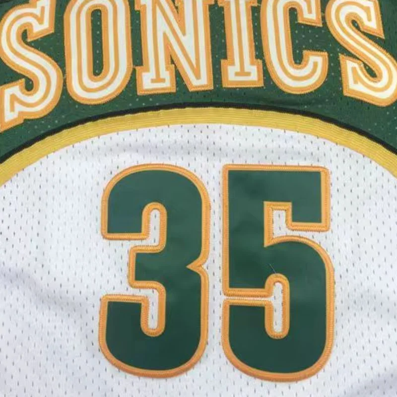 Custom Legend Throwback 35# Durant Sonics Basketball Jersey