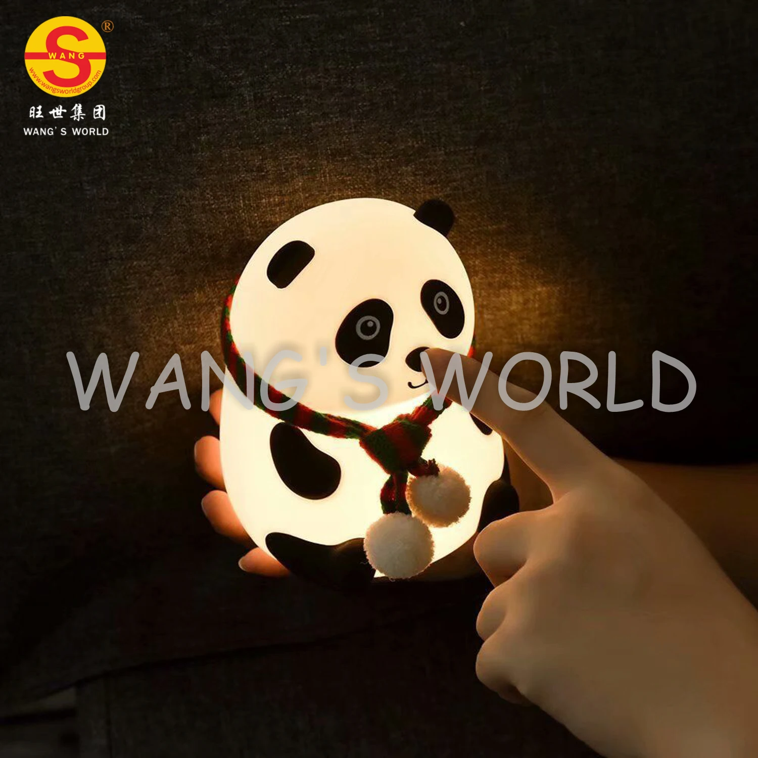 2023 Led Cute Cartoon Silicone Panda Lamp USB Touch Sensor Colorful Light Bedroom Bedside Night Light for Children Kids