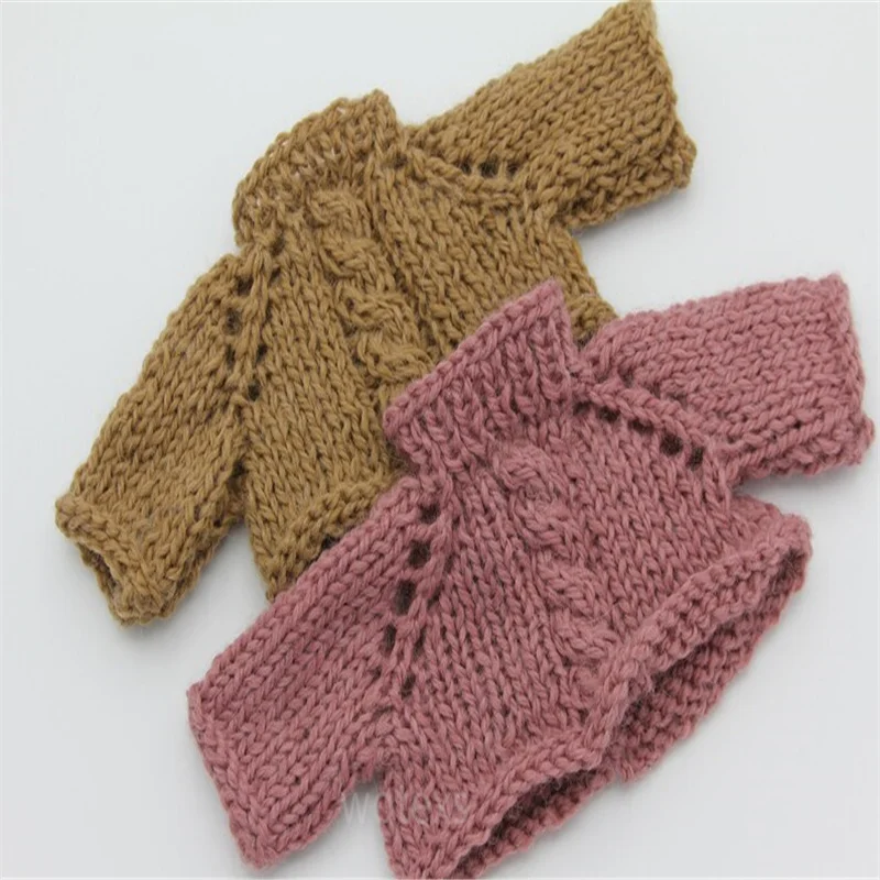 Free samples 10 Inch Newborn Dolls sweaters  Cable Knit small clothes Education Toys 25cm knit Sweater for dolls