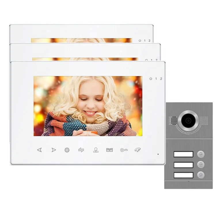 Простая установка вилла мульти семьи Visiophone Беспроводная связь 4 провода видео-телефон двери Система внутренней связи ip-телефон компании с передача входящего