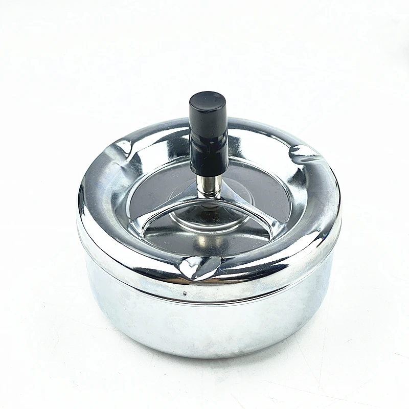 ATY104 Metal Ashtray Home Furnishings Hotel set-up Pieces Press Rotary Ashtray