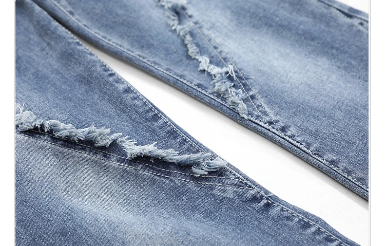 High Quality Wide Flared Ripped Casual Custom Fashion OEM Hip Hop Jeans Men