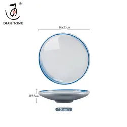 Factory price restaurant 8/10/12 inch 100% melamine round plates round melamine dish