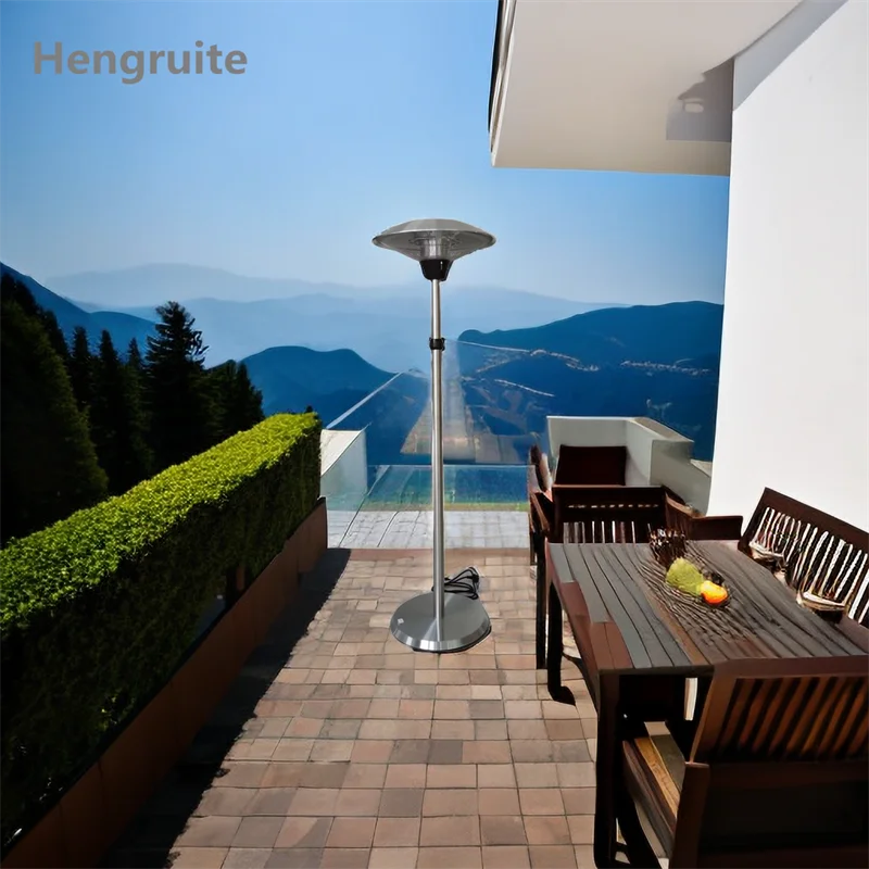Freestanding Electric Terrace Heater Waterproof Infrared Terrace Stand Heater Umbrella Patio Heater