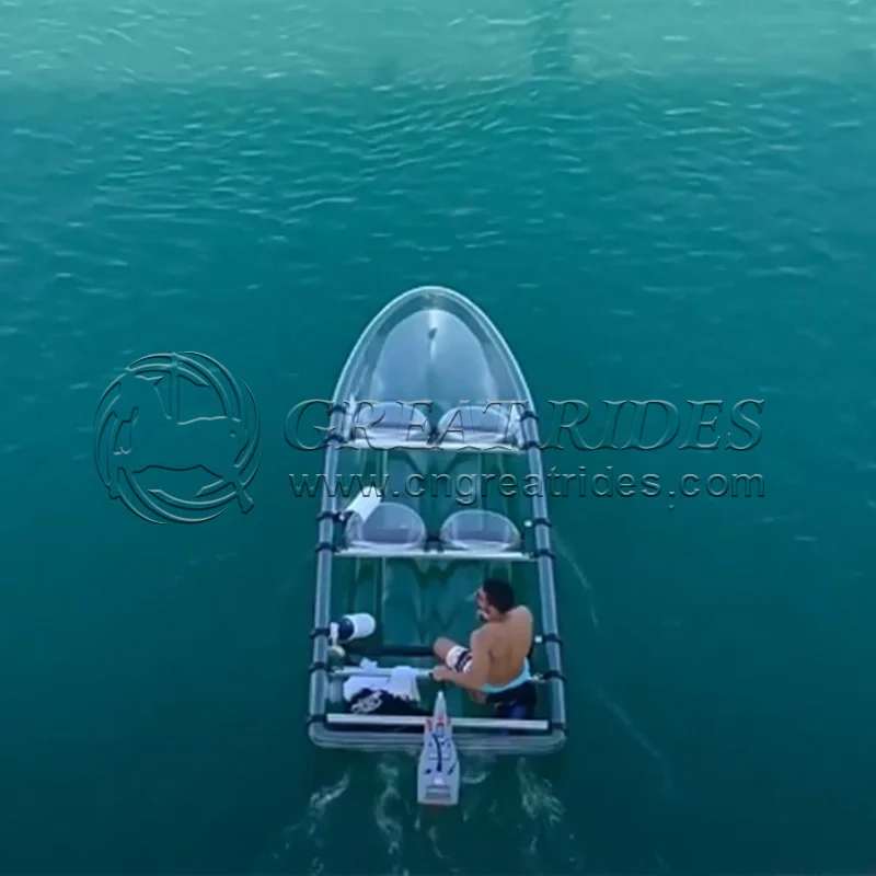 6 person Super Capacity clear boat Powerful motor boat Transparent Seat Clear Kayak