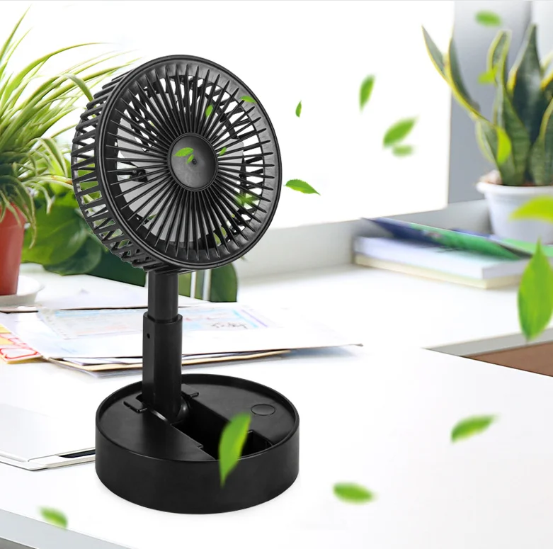 Маленькие настольные вентиляторы, перезаряжаемый портативный литиевый аккумулятор, Настольный складной мини-вентилятор с микро-usb