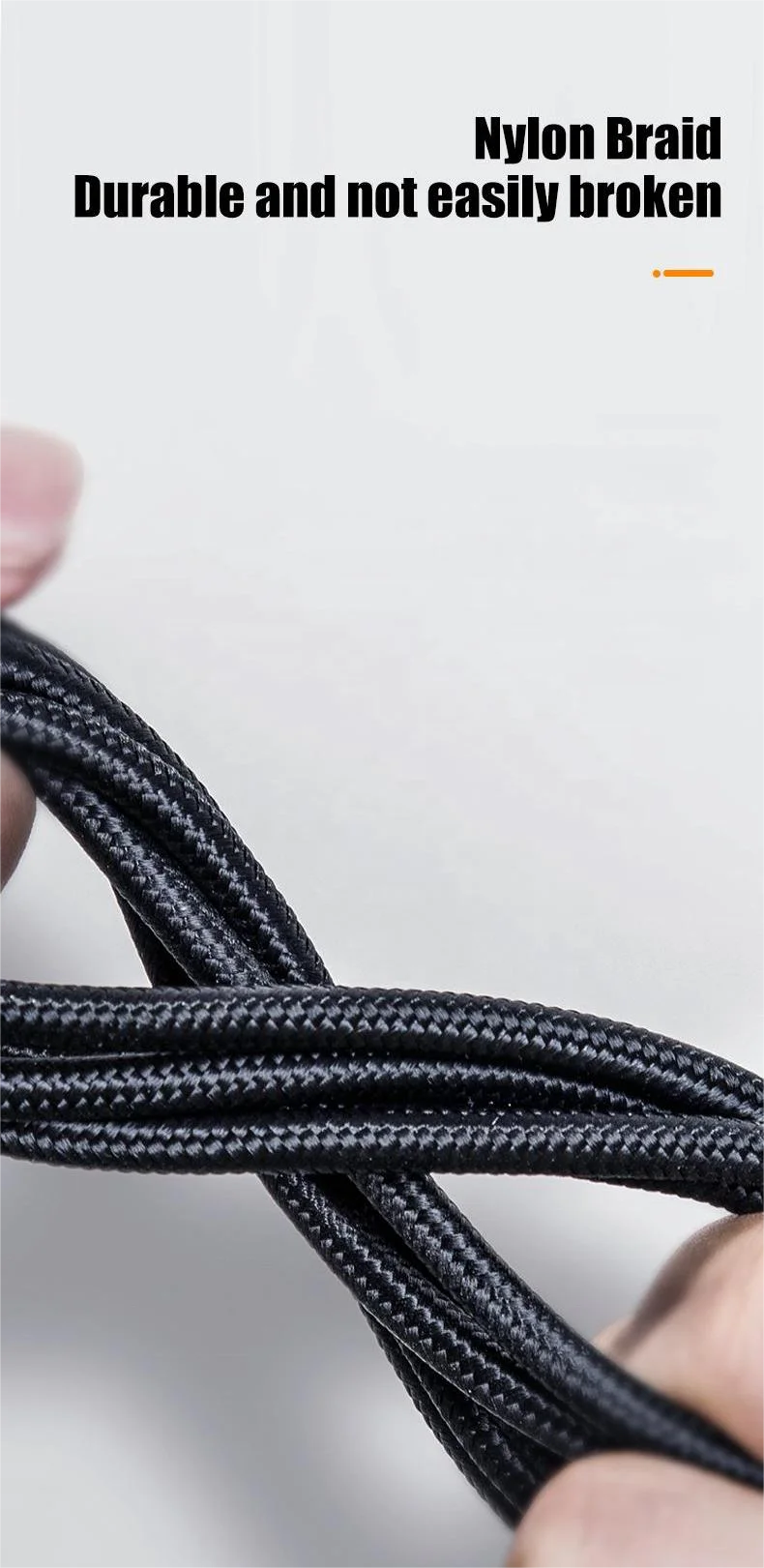 100W 2 in 1 Usb Cable  C to C  8PIN Type C Fast Charging Cable Data Transmission For Mobile Phone Tablet Computer