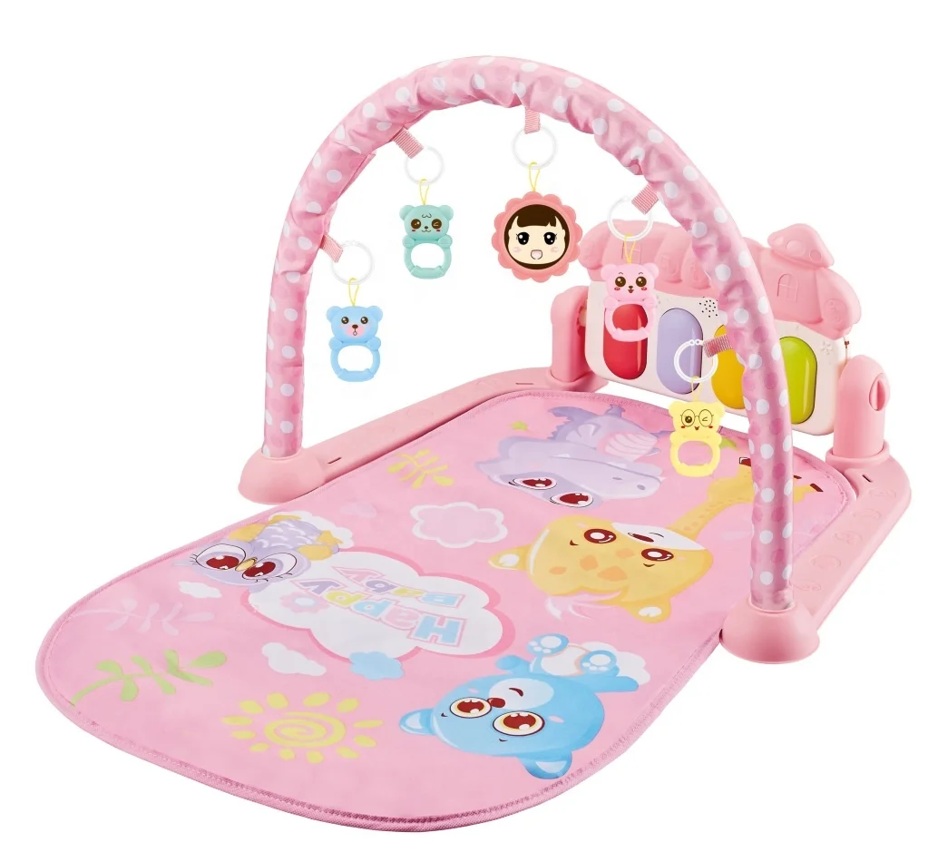 2021 new experience style baby fitness music game blanket toy piano stand baby pedal piano (1600304782141)