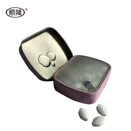 
Halal Blackcurrant Flavor Sugar Free Strong Mint Candy in the Tin Box 