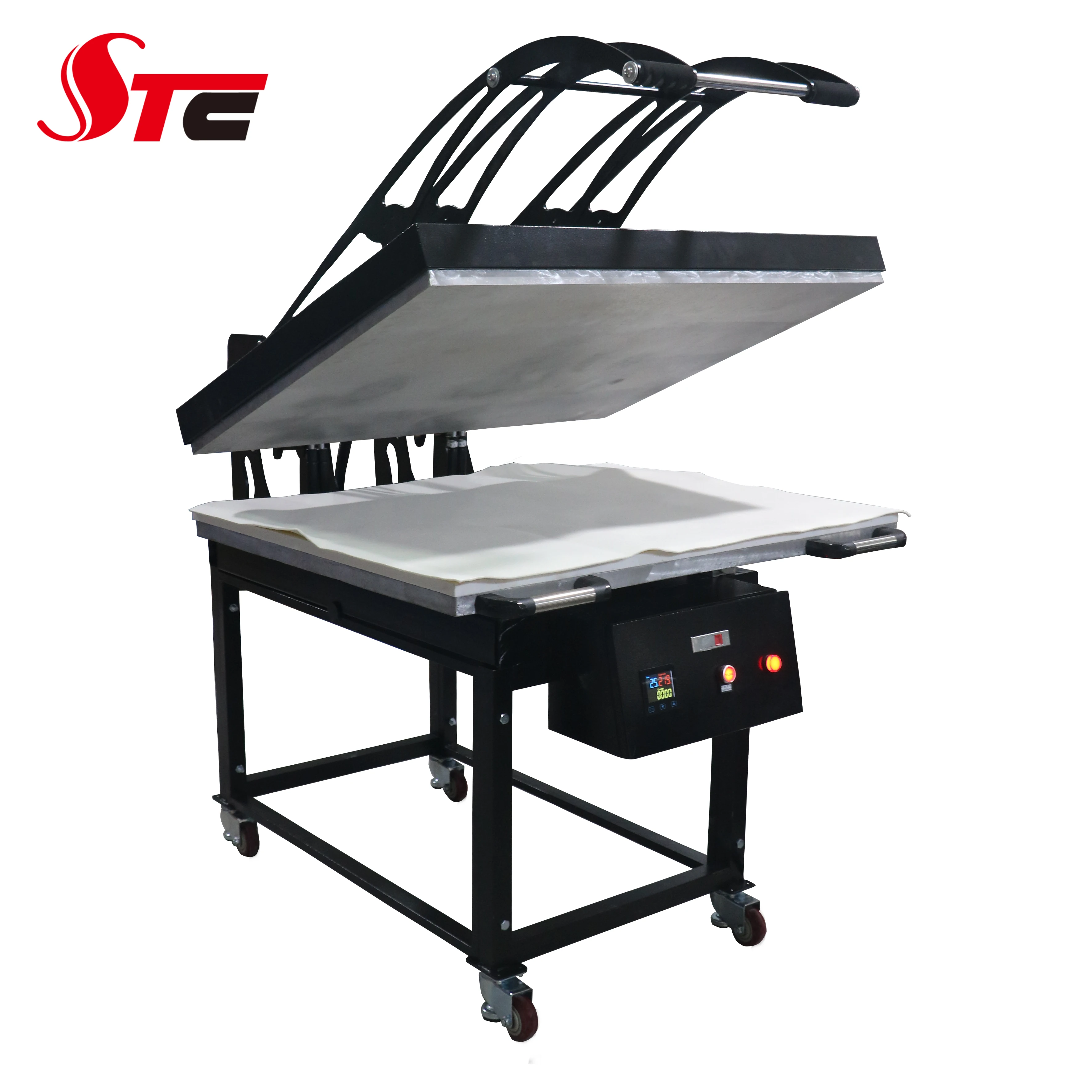 Large format manual heat press CE approved drawing out Auto open magnetic 31x39 heat press