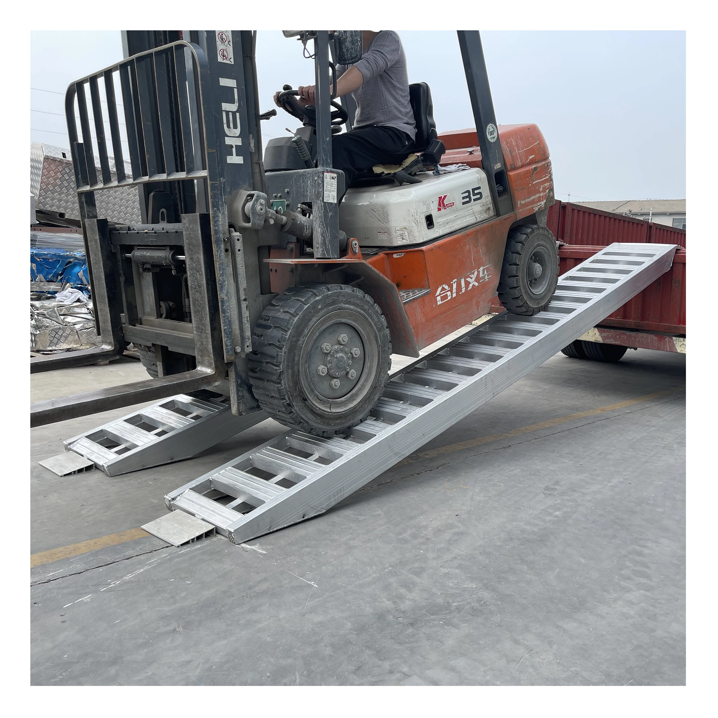 Mobile Ramp for Loading and Unloading Combine Harvester Machine Heavy Duty Aluminium Harvester Ramp